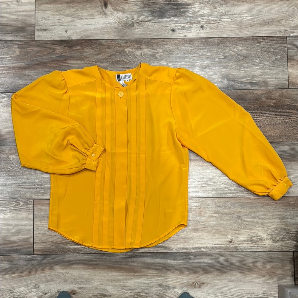 Vintage Vibrant Yellow Blouse